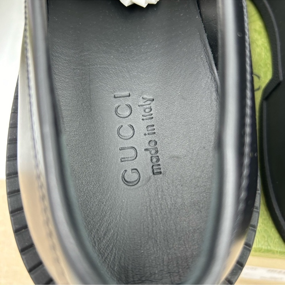 Men’s Gucci, leather chunky horse bit loafers size 12 made in Italy - Picture 6 of 8